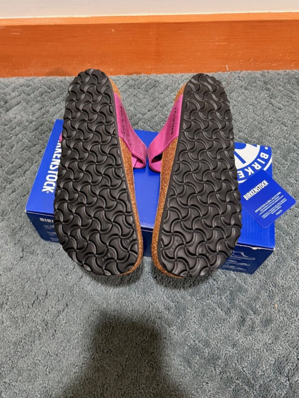 Birkenstock Gizeh Braided 38 Purple Pink Leather Flip Flop Sandals - Picture 4 of 7